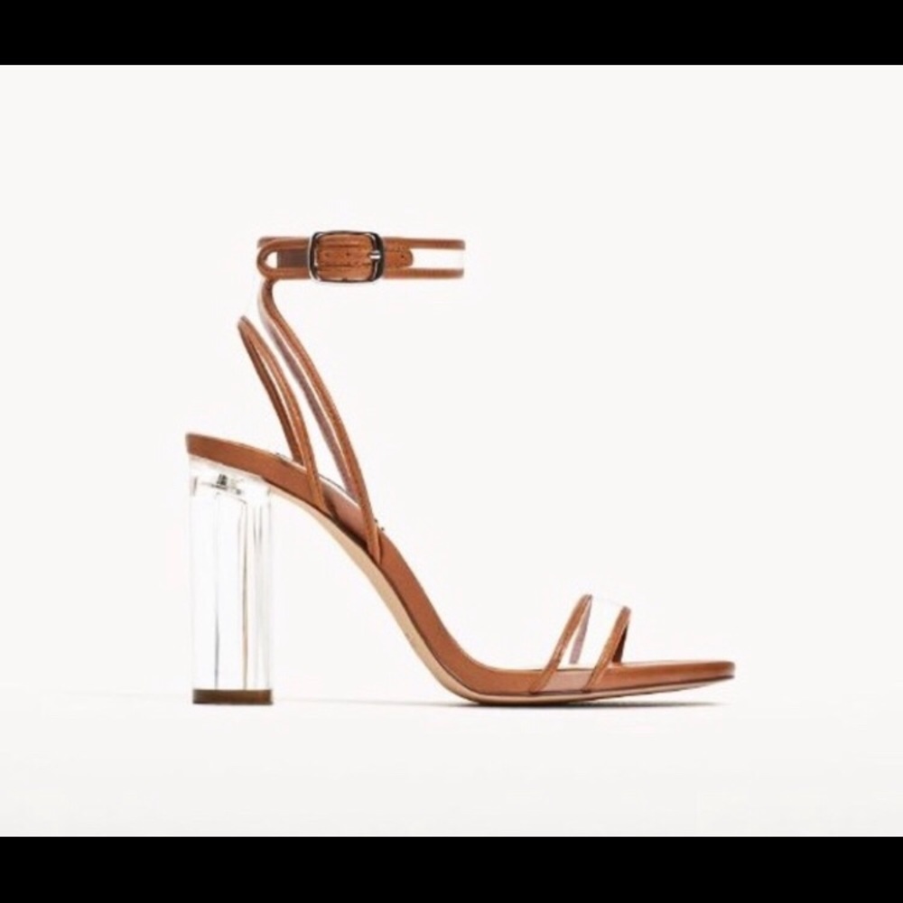 Zara Basic Lucite Sandal Heels - image 2